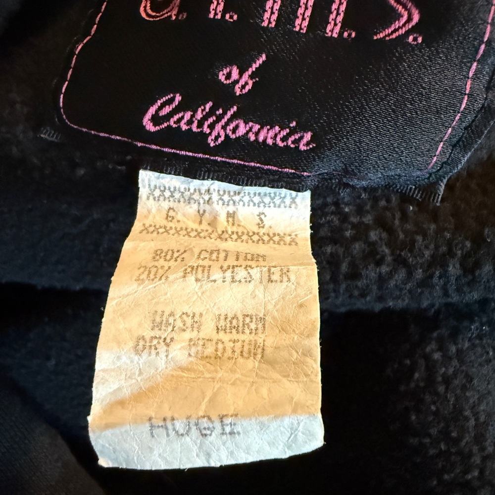 Vintage G.Y.M.S. of California Heavyweight Hoodie – Size “Huge” (Oversized) - Picture 10 of 10